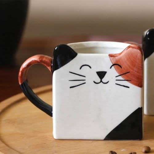 Image of Craftribal Ceramic Cute Cat Mug - 250 Ml Coffee Mug | Cute Gifts for Girls, Boys, Kids, Friends | Perfect for Tea, Milk, Hot Chocolate & Beverages | Birthday, Anniversary & Gifting Pack of 1
