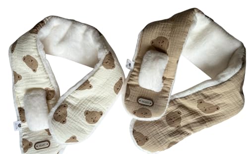 Cute Bear Toddler Scarf | Soft Fleece Neck Warmer for Kids (Ages 2-7, Winter Essential)2