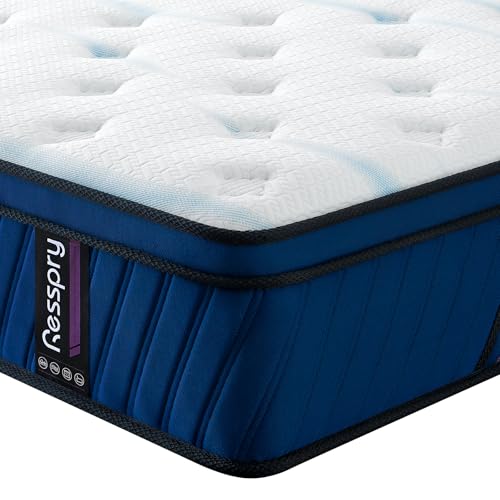 Resspry Double Mattresses,30cm Individually Pocket Spring With Breathable Memory Foam,Pressure Relief,Medium Firm,Mattress in a Box