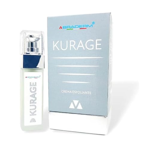 Bra-derm, Kura-ge Crema Esfoliante Anti-Età, Trattamento Viso, 30ml