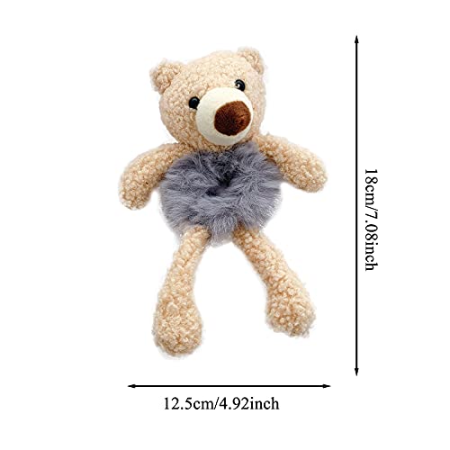 Cute Plush Bear Hair Tie, Hair Scrunchies Velvet Elastic Hair Bands, Women Fashion Deft Bun Maker Ponytail Holster Hair Styling Tools (G) 3 Cute Plush Bear Hair Tie, Hair Scrunchies Velvet Elastic Hair Bands, Women Fashion Deft Bun Maker Ponytail Holster Hair Styling Tools (G)