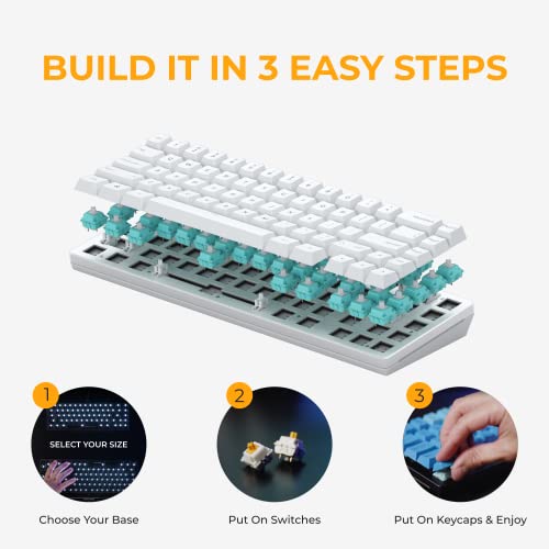 Glorious Gaming Keyboard - Gmmk 2 Hot Swappable Tkl Mechanical Keyboard, Wired, Rgb Keyboard - Custom Mechanical Keyboard - Premium Barebones - Compact 65% Keyboard (White Rgb Keyboard) #TOP1