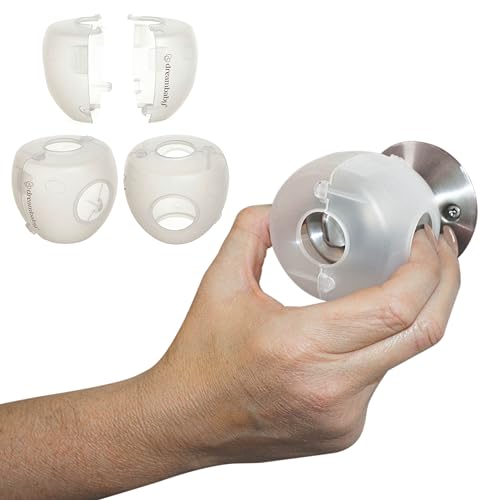 Dreambaby Door Knob Safety Cover for Kids - EZY-Fit - 3 Pack - Child Proof