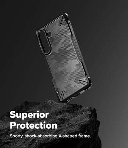 Image of Ringke Fusion-X for Samsung Galaxy S26 Plus Case Back Cover [Heavy Duty X-Frame] Rugged Shockproof Bumper Protective with Non-Slip Side Grip - Camo Black