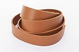 Farbe: Hellbraun esnado Lederband, Lederriemen Flach 20 x 2 mm. Hellbraun 1 Meter