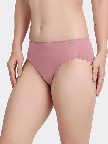 Image of Lavos Bamboo Cotton Panties for Women, Comfortable Soft Mid-Waist Hipster Panty with Thin Inner Elastic, Anti-Bacterial Odour Free Underwear for Womens, Seamless No Visible Briefs for Ladies