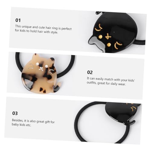 FRCOLOR 6pcs Hair Rings Cat Elastic Hair Bobbles Cats Hair Accessories Hair Bands Hair Ring Cute Funny Hair Ring Cat Hair Tieshair Rope Hair Bobbles For Girls - Image 3