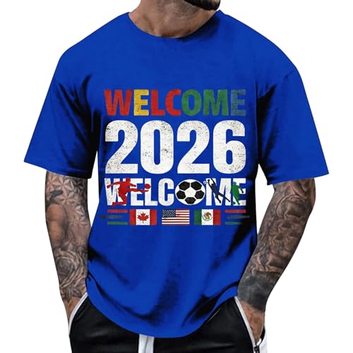 Chemise sans Repassage Homme Bleu à Motif Basique Manches Courtes d'Été