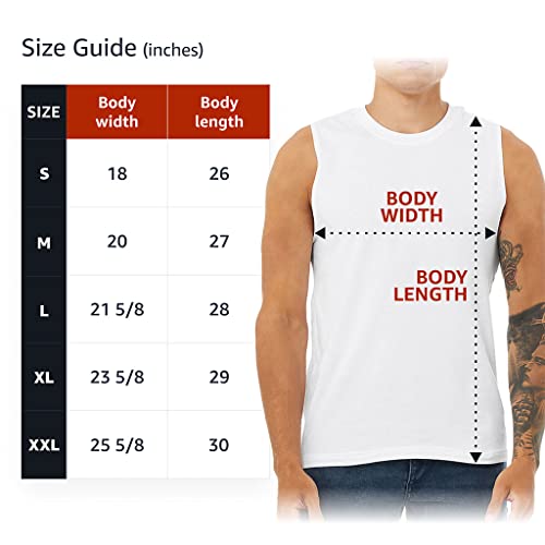 Wolf Art Men's Muscle Tank - Abstract Art Men's Sleeveless T-Shirt - Forest Print Tank - White, 2Xl #TOP3