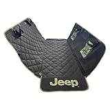 Jeep Vehicle Seat Protector for Dogs and Pets (Charcoal Black) Adjustable Seat Cover - Durable Protection Waterproof Design (58 x 23 x 18.5 inch)