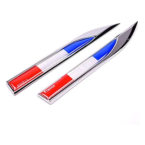 WWFAN 1Pair Car 3D France French Flag Emblem Badge Decals Sticker Compatible with Car Motorcycle Sticker Cover