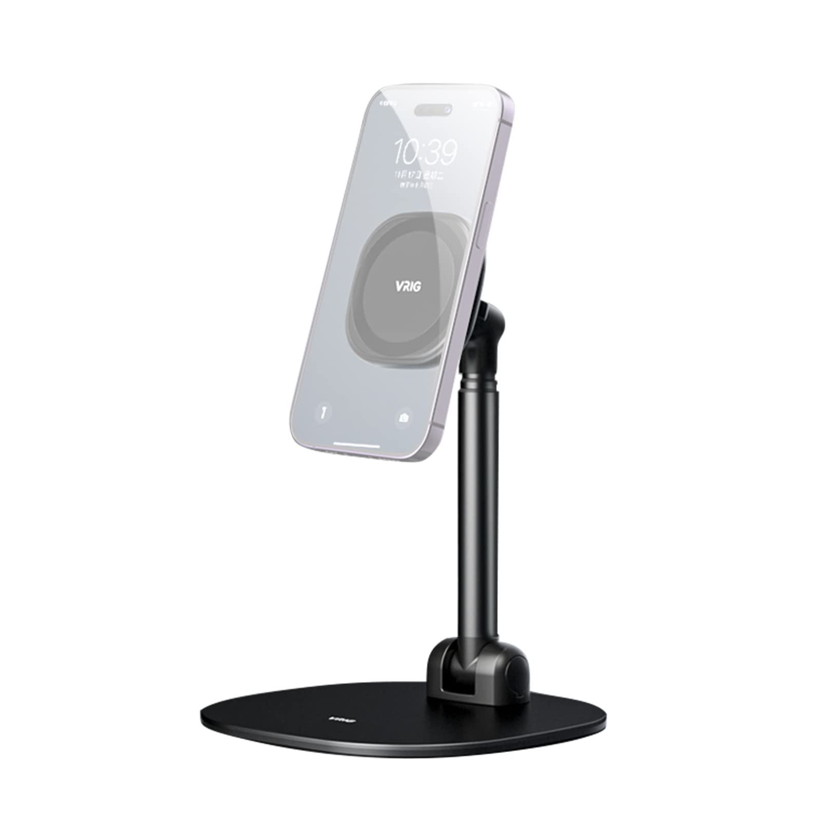 Irfora MG-04 Supporto per telefono da scrivania pieghevole con supporto magnetico girevole a 360°, ricambio regolabile in altezza per smartphone serie 14/13/12
