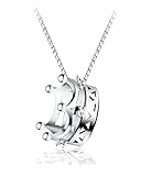 dezente Damen Halskette mit Anhänger Krone Royal mit Zirkonia