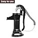 Hand Water Pump, Cast Iron Manual Water Pump Pitcher Pump for Garden Yard Farm Home, Emergency Back-up Max Lift 25 FT - Color Black, 21434#