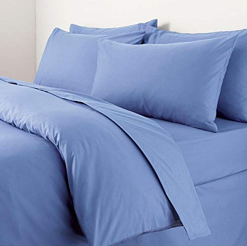 Sapphire Collection 100% Egyptian Cotton 300 Thread Count Duvet Cover With Pillow Case Bedding Set (Double, Blue) - Image 2