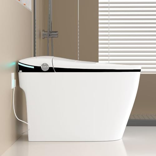 Inodoro Inteligente Moderno SouNor con Bidé, Asiento Calefactable Ajustado, Agua Tibia y Secado con Aire, Descarga Automática Conveniente para Todos los Usuarios, Blanco miniatura 2