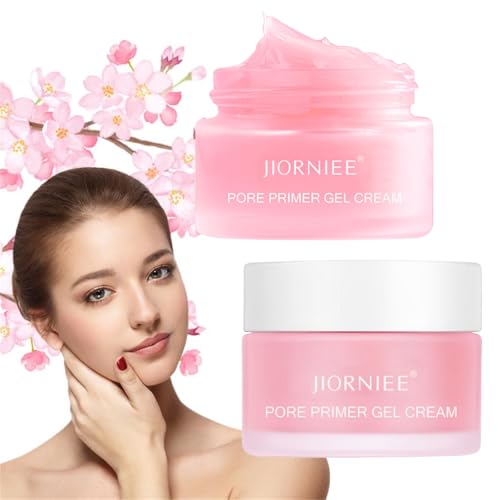 Pore Primer Gel Cream, 2 Pcs Invisible Pores Face Primer, Foundation Poros Shrink Crema, Pore Base Gel Cream Under Foundation, Face Makeup Primer Crema,Hidratante y Control de Aceite