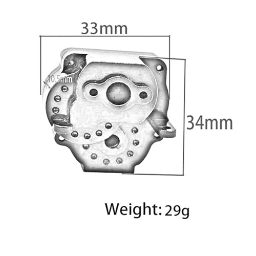 XAQRYQO RC Transmisión para Traxxas para TRX4M Conjunto De Caja Cambios Metal Transmisión con Engranajes Internos 1/18 RC Crawler Car Piezas Actualización(Red) - imagen 5