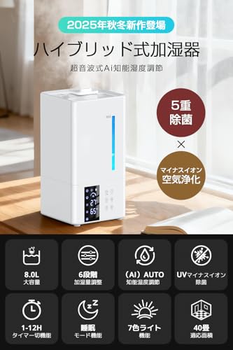 Ｍｅｊｏｒ 加湿器 8L ハイブリッド