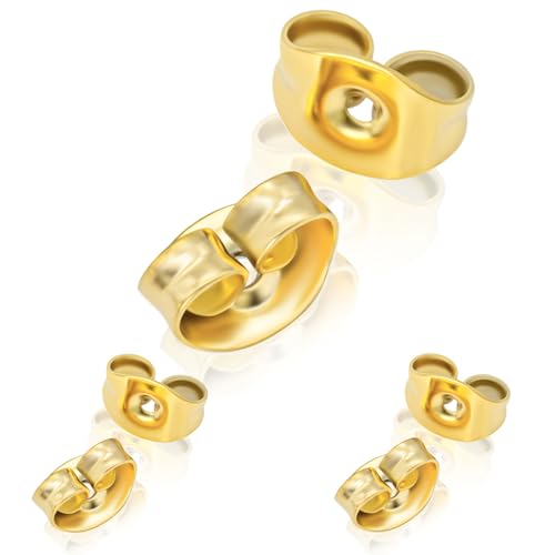 ゴールドコーティング ソフトキャッチピアス