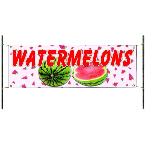 Afterprints Watermelons Fresh Fruit Shop Advertising Vinyl Banner Sign