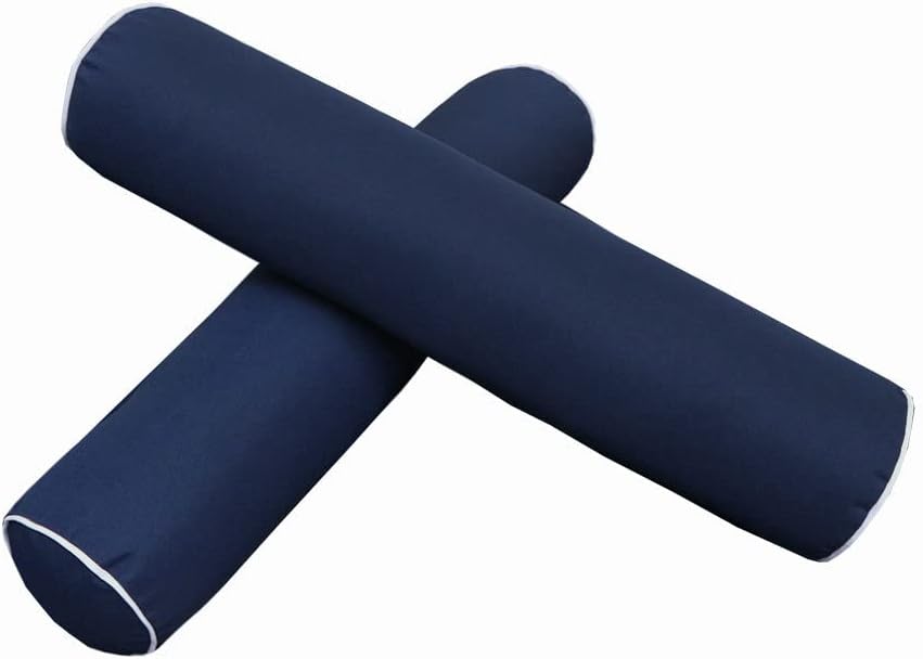 Prolinemax Style5 Twin Size 3PC Contrast Pipe Trim Outdoor Daybed Mattress Cushion Bolster Pillow Slip Cover Complete Set AD101