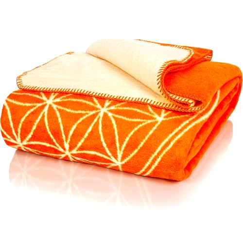 Glart J2BO Kuscheldecke Blume des Lebens, Baumwolle 150×200 cm, extra weiche Wohndecke mit Motiv, hautfreundlich, wärmend, atmungsaktiv, für Sofa, Couch, maschinenwaschbar – gemütliche Yogadecke Glart J2BO Kuscheldecke Blume des Lebens, Baumwolle 150×200 cm, extra weiche Wohndecke mit Motiv, hautfreundlich, wärmend, atmungsaktiv, für Sofa, Couch, maschinenwaschbar – gemütliche Yogadecke