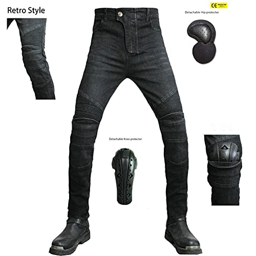 JICAIXIAYA Pantaloni da moto in kevlar, da uomo