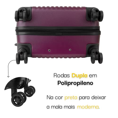 Conjunto de malas de viagem pequena e média 10kg e 23kg - Fibra Rígida