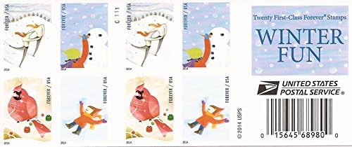 Winter Fun Pane of 20 Forever Postage Stamps Scott 4940b