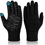 FanVean Handschuhe Herren Winter Damen: Laufhandschuhe,Sporthandschuhe,Thermo Warme Handschuhfutter für Laufen,Fahren,Radfahren,Wandern,Autofahren,Schnee,Skifahren-X-Groß Schwarz