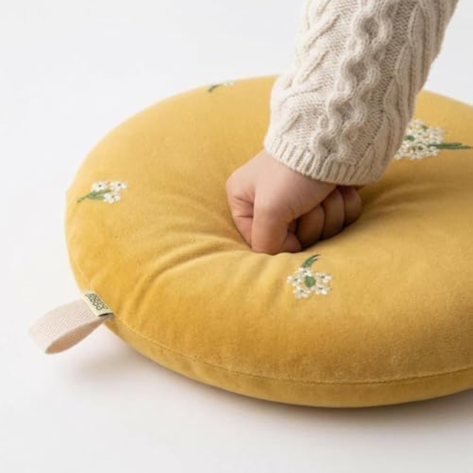 Round Corduroy Floor Cushion, Memory Soft Design
