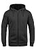 Produktbild !Solid BertiZip Pile Herren Sweatjacke Kapuzen-Jacke Zip-Hoodie mit Teddyfutter aus hochwertigem Baumwollmaterial Meliert, Größe:M, Farbe:D Gre Pil (P8288)