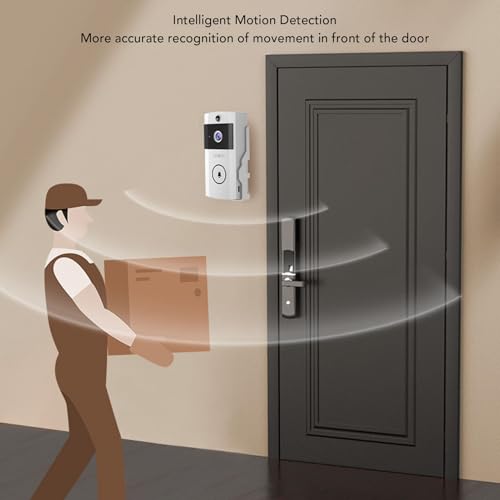 Annadue Smart WI - Fi Video Dimensor con Lente de Gran Angular HD, Cámara de Timbre Inalámbrica con Audio de Dos Vías, Notificaciones de Aplicaciones Móviles, Diseño Elegante para la - imagen 5