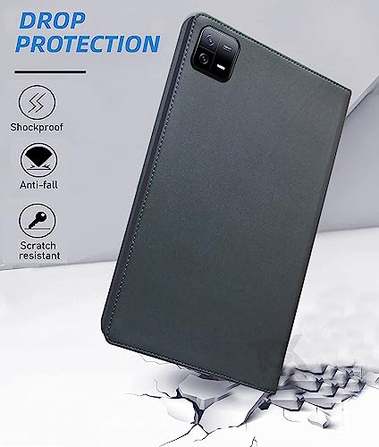 Image of TGK Leather Flip Stand Case Cover for Xiaomi Mi Pad 6 11 inch Tablet (Grey)