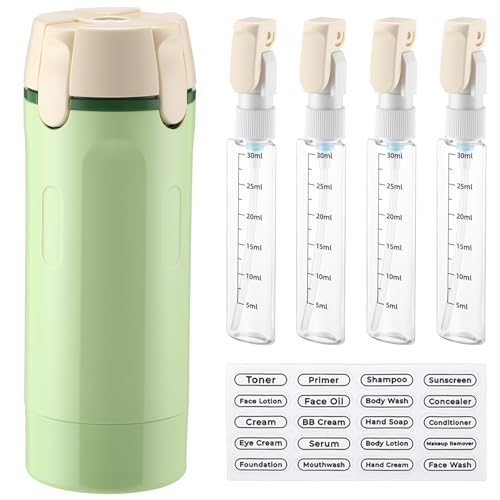 Domensi 1 Pack 4 in 1 Travel Dispenser, Green