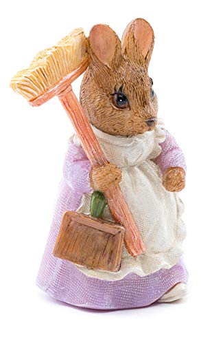 Cane Companions Beatrix Potter Hunca Munca Stake Topper - Handmade Flower Pot Ornament - Yard Art Outdoor Figurine