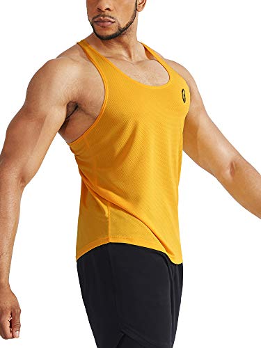 Image of NELEUS Men's Workout Running Tank Top Sleeveless Gym Athletic Shirts Pack of 3,5080,Blue /Red /Yellow,3XL