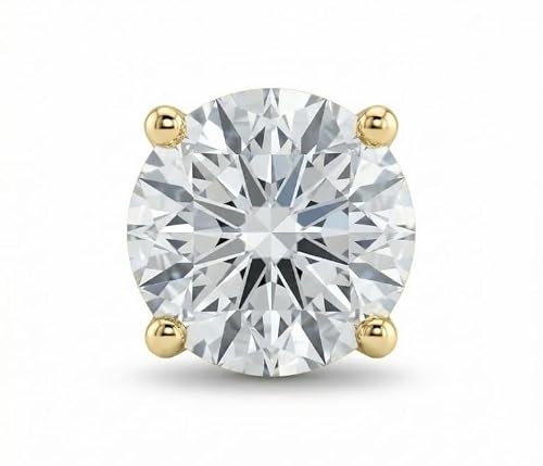 Pompeii 1/2-2 Ct Single Diamond Stud in 14k Gold One Earring Lab Grown (G/H,VS2-SI1)
