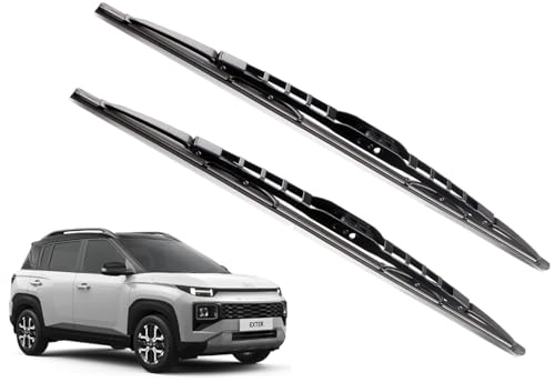 Image of Euro Care Metal Type Wiper Blade Compatibility with Hyundai Exter Windshield Car Wiper Blade Size D-24,P-16