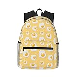 Novastar Mochila de viaje para ordenador portátil para hombres y mujeres, lindo huevo frito amarillo, mochila ligera con correas ajustables, mochila de playa resistente al agua, mochila de viaje con