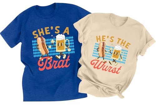 German Oktoberfest Shirts Couples Drinking Matching Shirt Funny Oktoberfest Beer Lover Tee Vintage Bier Tshirt