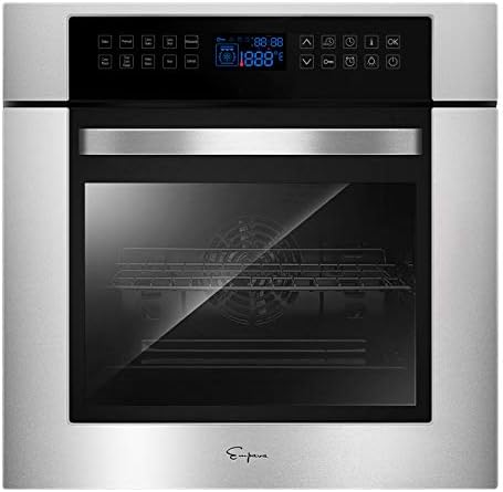 Empava 24" 10 Cooking Functions W/ Rotisserie Electric LED Digital Display Touch Control Built-in Convection Single Wall Oven EMPV-24WOC02