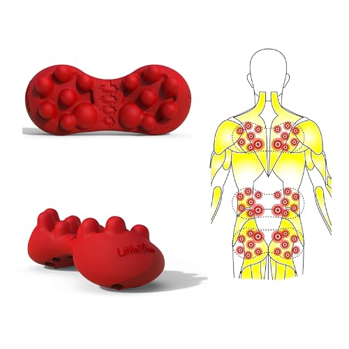 LittleMum Back & Hip Trigger Point Massager for Piriformis QL Buttock and Back Muscle Knots Myofascial Release Tool for Lower-Back Pain Tightness Deep Gluteal Tension