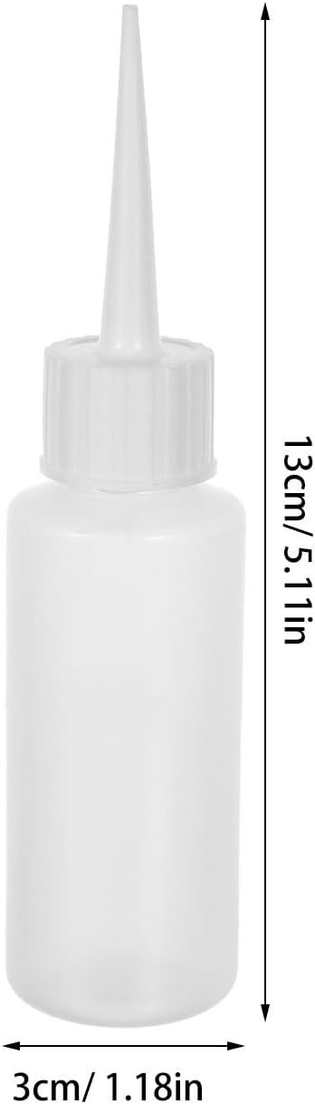 100pcs Fine Tip Squeeze Bottles: 50ml Empty Dropper Bottles With Fine Tip Nozzle And Cap - Transparent Liquid Applicator For Crafting Paint Caulking Sealant