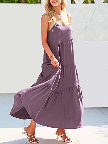Image of ANRABESS Women Summer Casual Loose Sleeveless Sundress Spaghetti Strap Flowy Boho Linen Beach Vacation Maxi Long Dress