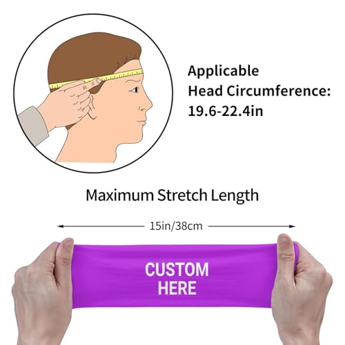 Image of Custom Sports Headband Custom Sweatband Bandana Add Your Image Logo Text Number. Bulk Custom Men Or Women Moisture Wicking Ventilate Elastic ﻿Headband