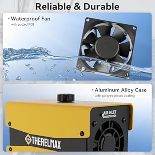 Boat Engine Compartment Heater Built-in Thermostat, 650W Boat Cabin Heater with Safe PTC Element and Waterproof Fan HMA650 Multi-Use Boat Bilge Heater to Prevent Your Cabin Pump from Freezing, Yellow