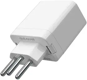 Plug Protector Qualitronix - Protetor de Rede Elétrica Bivolt 20A DPS Classe III Contra Raios e Surtos Elétricos Cor Branca Design Compacto