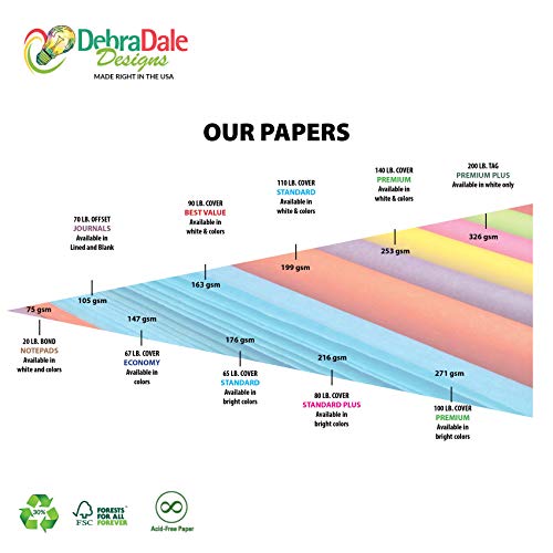 Debra Dale Designs - 3" X 5" Ruled Index Cards With Printed Walk On The Wild Side Border - 250 Cards - Boxed - Premium 140# Index Card Stock #TOP2